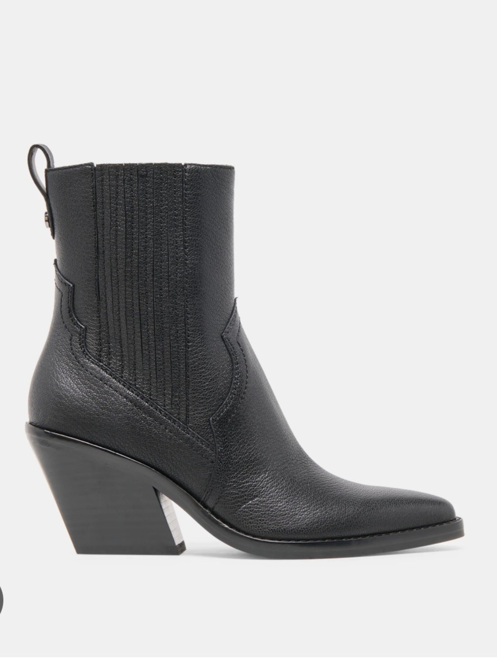 Dolce Vita Vaydin Black Leather Booties - Size 6.5